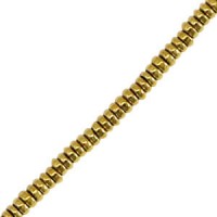 Hematite beads disc 2x1mm Gold